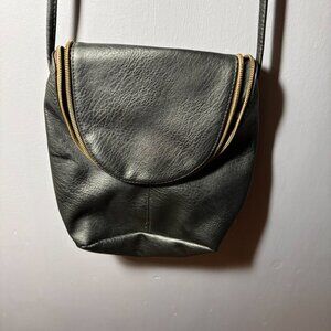 Echo Black Crossbody Bag Zip Top Minimalist Everyday Purse